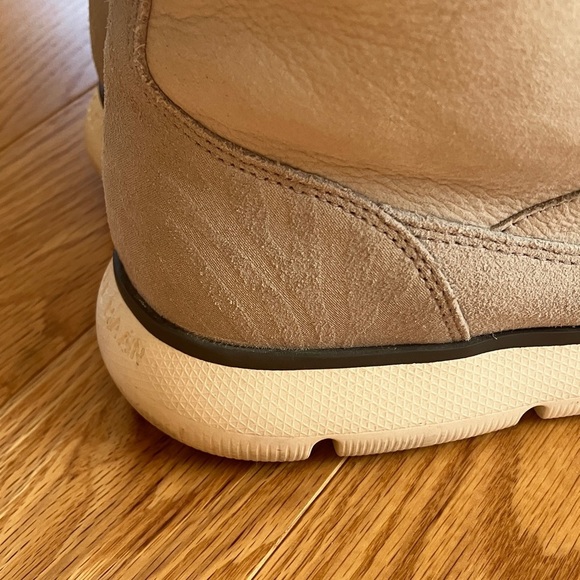 Cole Haan Grand Zero Gray Leather Women's Hiking Boots with Pink Laces - Picture 3 of 11